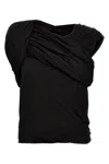 Rick Owens Harness T Draped Top In Black