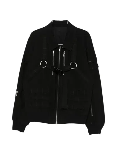 Rick Owens Harness-embellishment Zip-up Jacket In Black