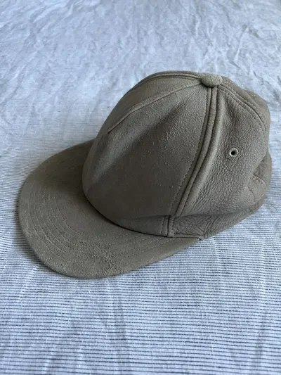 Pre-owned Rick Owens Hat - Blistered Leather (gray)