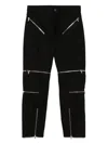 Rick Owens Bonotto Headon Straight-leg Convertible Zip-embellished Cotton-blend Canvas Trousers In Black