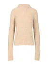 Rick Owens Headon Double Lupetto In Alpaca Soft Knitwear Beige In Neutral