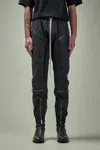 Rick Owens Headon Leather Sweatpants In Black