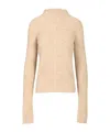 Rick Owens Headon Double Lupetto In Alpaca Soft Knitwear Beige In Brown