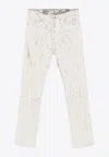 Rick Owens Headon Megacrust Slim Pants In Neutral
