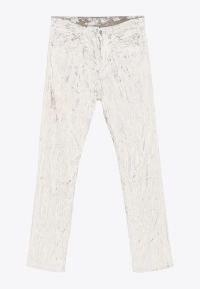 Rick Owens Headon Megacrust Slim Pants In Gray