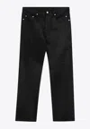 Rick Owens Headon Black Pants In Linen Twill Men