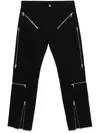 Rick Owens Bonotto Headon Straight-leg Convertible Zip-embellished Cotton-blend Canvas Trousers In Black
