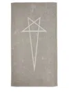 Rick Owens Grey Cotton Beach Towel In Dove