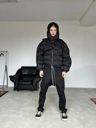 Pre-owned Rick Owens Heavy Cotton Pants Ss24 Lido In Black