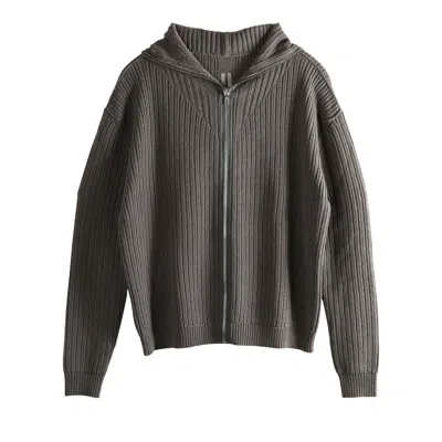 Pre-owned Rick Owens Heavy Wool Zipped Hoodie 'dust' | Brown | Men's Size Xl