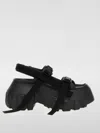 Rick Owens Chunky Sole Open Toe Sandals With Adjustable Straps In Black