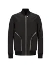 Rick Owens Heizer Flight Bomber Jacket In Black