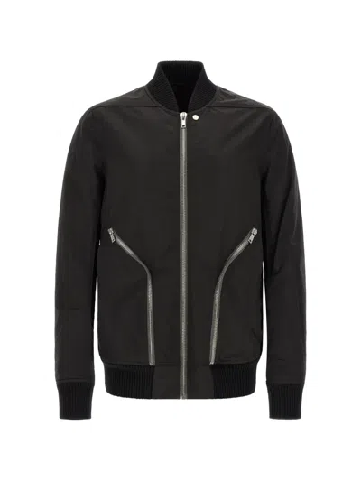 Rick Owens Heizer Flight Bomber Jacket In Black