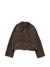 Rick Owens Gray Temple Heizer Mac Jacket In Brown