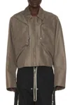Rick Owens Heizer Mac Jacket In Brown