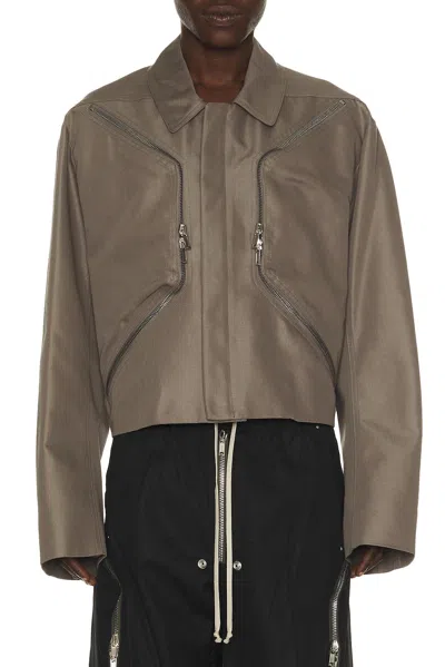 Rick Owens Heizer Mac Jacket In Brown
