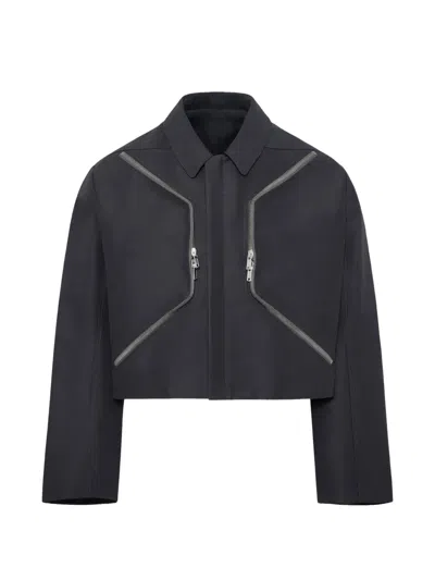 Rick Owens Heizer Zip-detail Jacket In Black