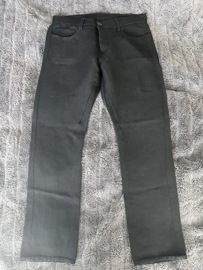 Pre-owned Rick Owens Hemp & Wool Trousers In Black
