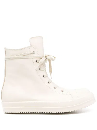 Rick Owens Hi-top Sneakers In Neutral