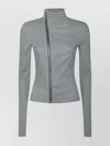 Rick Owens High Collar Tailored Leather Jacket