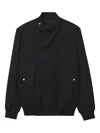 Rick Owens High-neck Asymmetrical Jacket In Black