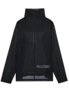 Rick Owens High-neck Cotton Jacket In Black