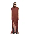 Rick Owens Brown Edfu T Maxi Dress In Brown