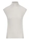 Rick Owens High-neck Sleeveless Sweater In White