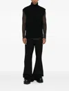 Rick Owens High-neck Sleeveless Sweater In Black