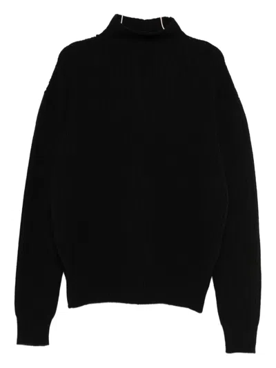 Rick Owens High-neck Sweater In Black