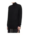 Rick Owens Oversized Knit Turtleneck Sweater In Black