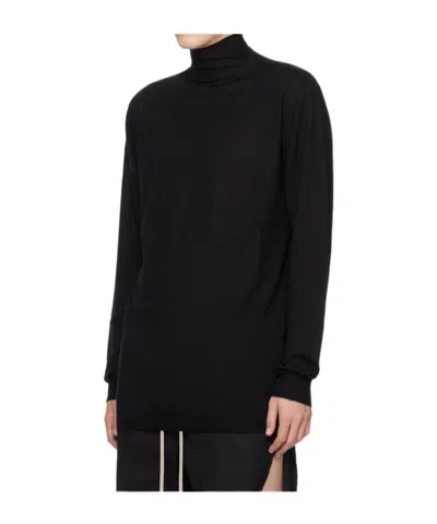 Rick Owens High-neck Sweater In Black