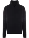 Rick Owens High-neck Wool Jumper In Black