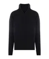 Rick Owens High-neck Wool Jumper In Black