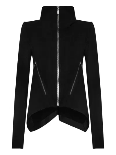 RICK OWENS HIGH-NECK ZIP-FRONT JACKET
