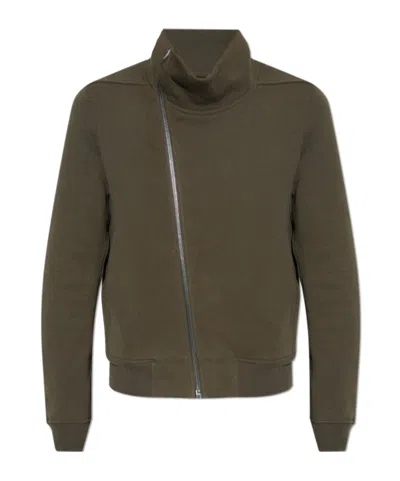 RICK OWENS HIGH-NECK ZIP-FRONT JACKET