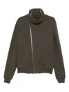 Rick Owens High-neck Zip-front Jacket In Green