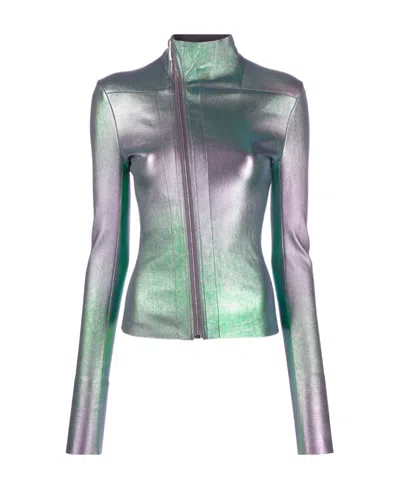 RICK OWENS RICK OWENS ZIP-UP HIGH-NECK JACKET