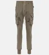 Rick Owens High-rise-cargohose Aus Baumwolle In Beige