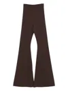 Rick Owens High-rise Flared Trousers In Brown