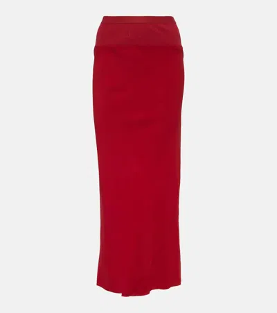 Rick Owens High-rise-midirock In Red