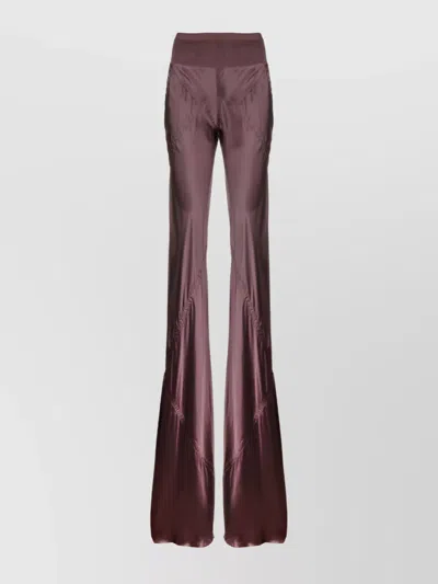 Rick Owens High-rise Satin Wide-leg Trousers In Multi