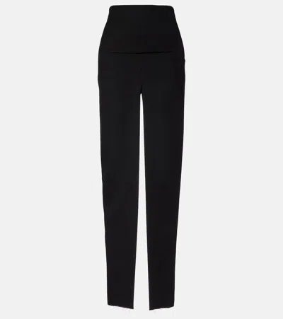 RICK OWENS HIGH-RISE VIRGIN WOOL MAXI SKIRT