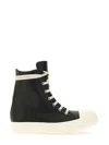 Rick Owens Leather Sneakers In Black