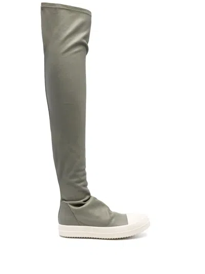Rick Owens High-stocking Sneakers In Green