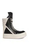 Rick Owens Mega Geobasket High-top Sneakers For Men In Black