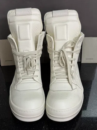 Pre-owned Rick Owens High-top Geobasket Sneakers White-dmc