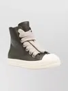 Rick Owens High-top Jumbolace Sneakers Contrast Sole In Animal Print