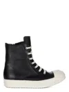 Rick Owens Men Leather High-top Sneakers