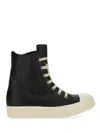 Rick Owens Leather Sneakers In Black